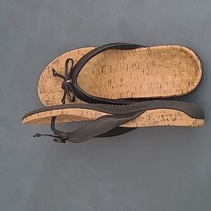 Vionic Cassie Rock Black Sandals with Bow Size 11